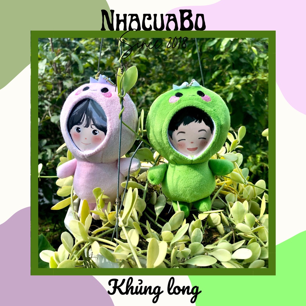 Gấu Bông In Ảnh Theo Yêu Cầu - Giá đã bao gồm ảnh - Khủng long - Nhacuabo_since2018