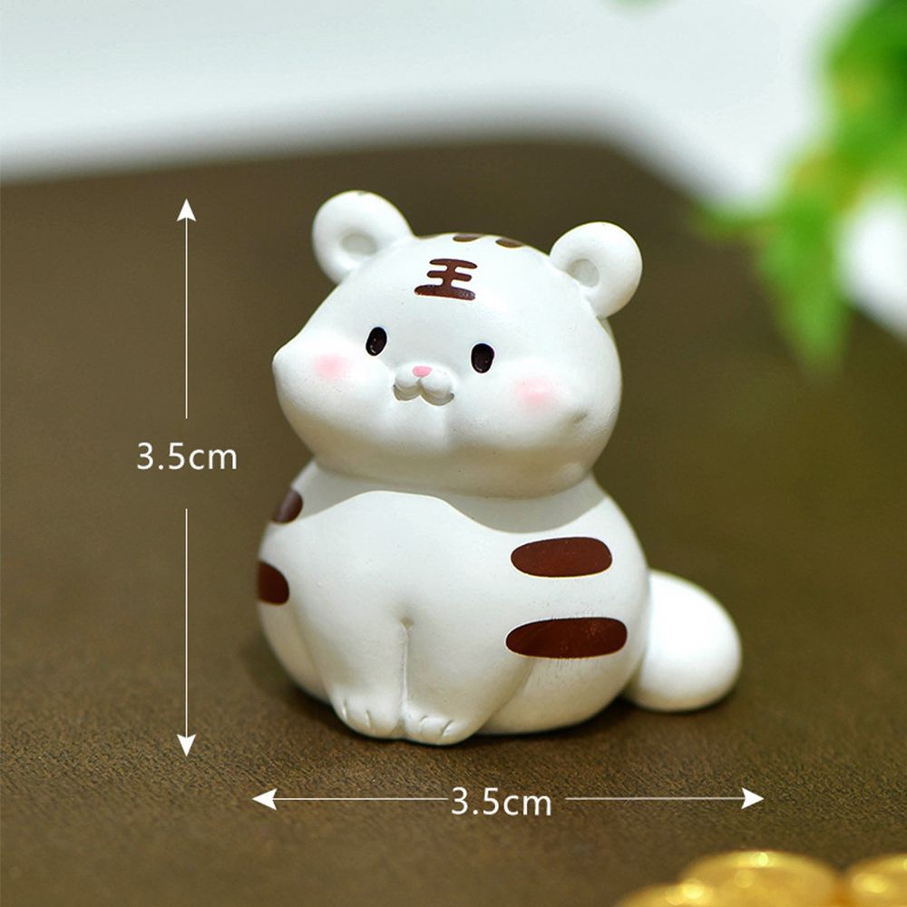Vật trang trí hình con hổ may mắn màu vàng mini để bàn trang trí nhà cửa dịp năm mới