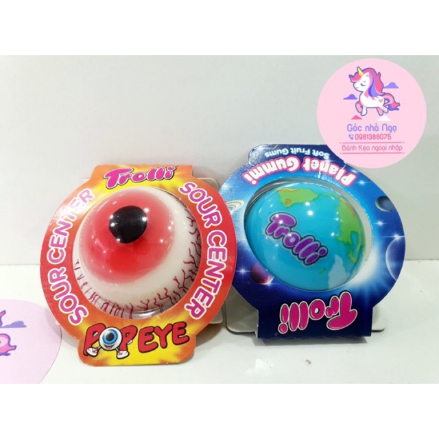 Kẹo dẻo Trolli con mắt và Trái đất