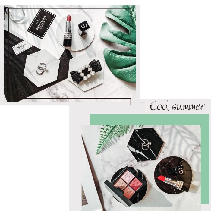 Khối Nhựa PVC Vân Đá Cẩm Thạch Chụp Ảnh Trang Sức, Mỹ Phẩm, Nail, Phụ Kiện - Shop Hohi Decor