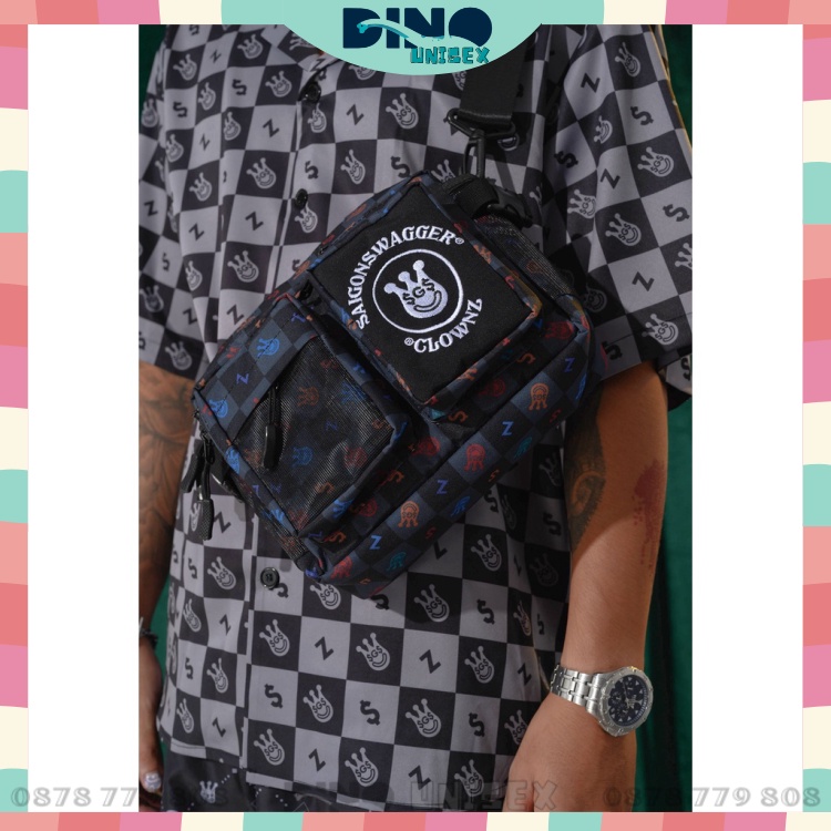Túi Đeo Chéo Thời Trang Clownz x SGS | Họa Tiết Caro Unisex Freestyle
