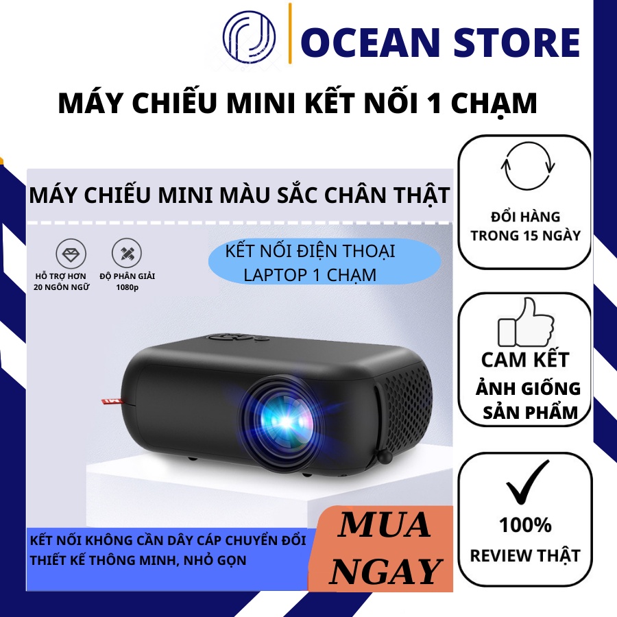 Máy chiếu kết nối không dây, máy chiếu mini tại nhà, thiết bị chiếu video, hình ảnh kết nối với điện thoại,laptop