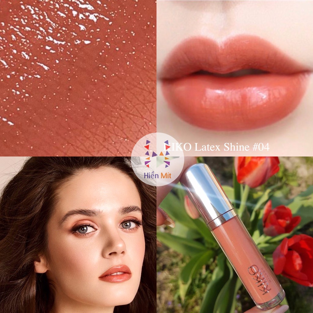 Bill Đức - Son KIKO Latex Shine Lipstick bóng nhẹ cam đất cam sữa 04