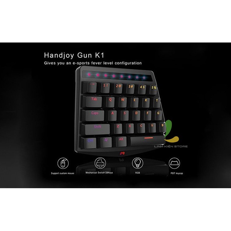 Bàn Phím Cơ Rút gọn Bluetooth Handjoy K1 Hỗ Trợ Chơi Game PUBG ROS CF Mobile