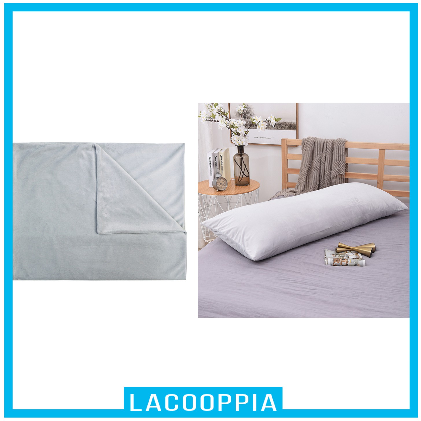 [LACOOPPIA] Non-Allergenic Bolster Pillow Case Long Body Support Orthopedic Pregnancy