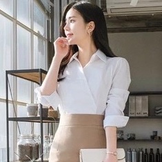 Áo sơ mi nữ vạt chéo tay dài thương hiệu COCOA, áo sơ mi công sở siêu đẹp SM4