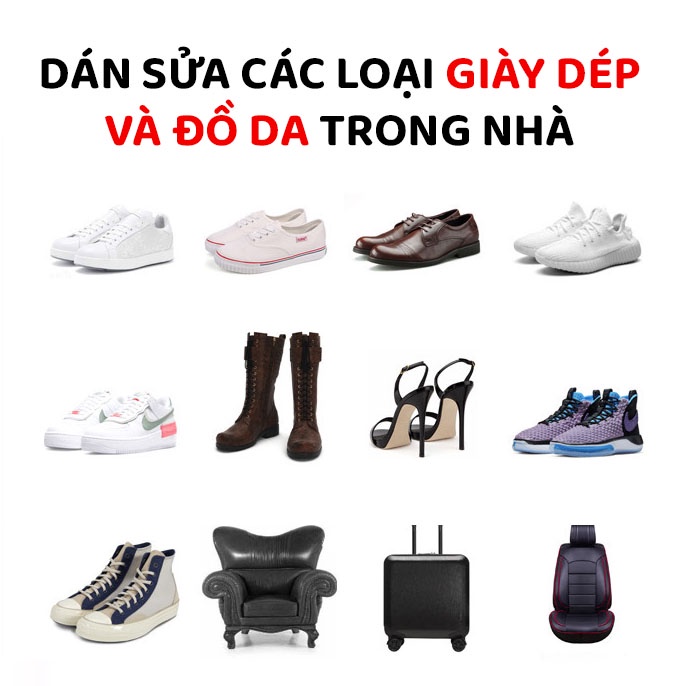 Keo Dán Giày Chuyên Dụng Độ Mềm Tự Nhiên Không Làm Cứng Giày, Keo Sửa Giày Dán Sửa Đồ Da Chắc Chắn Như Mới