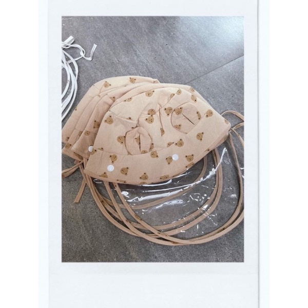 Nón, Mũ Chống Giọt Bắn Cho Bé Hình Tai Gấu