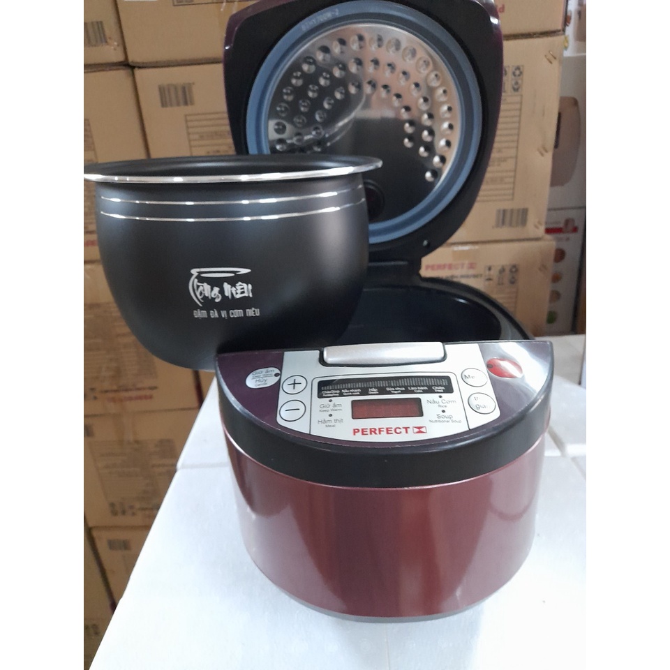 Nồi Cơm Điện Tử Lòng Niêu Perfect  PF - C608 Hàng Cao Cấp Bảo Hành 12 Tháng