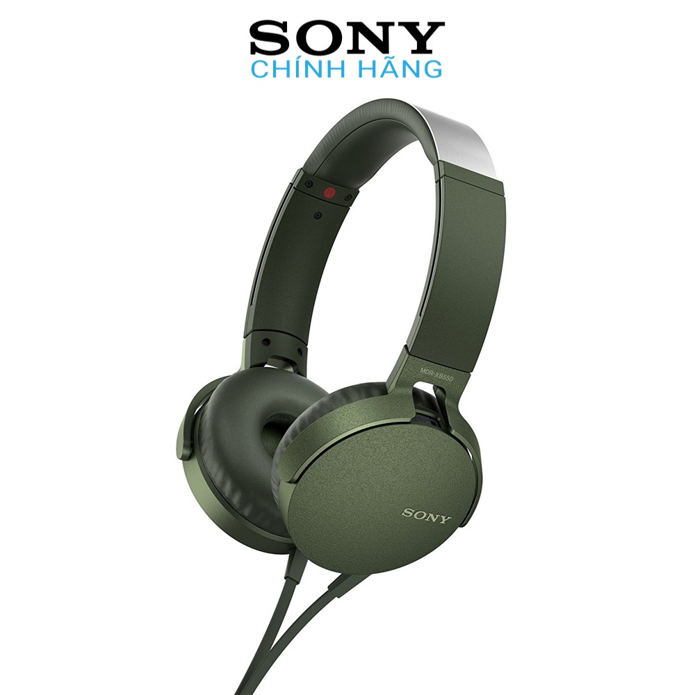 [Mã SKAMCLU9 giảm 10% đơn 100K] Tai nghe Sony MDR-XB550AP - Hàng chính hãng | Âm thanh Extra Bass, Có mic thoại, Bảo hà