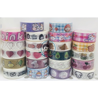 {Khác ~ Có sẵn/ Order} Phụ kiện trang trí: Washi tape 1,5cm *5m/ Băng dính giấy (Tổng hợp 1)