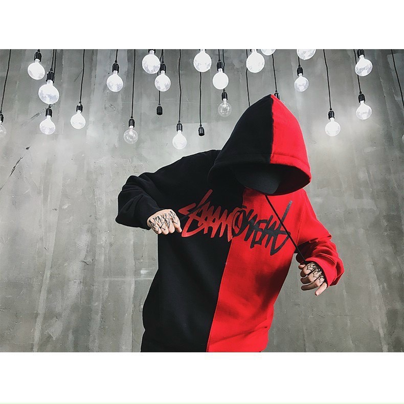 Áo Hoodie Hai Màu siêu Chất Nam Nữ Đều Mang Được Nha Khách Ơi-TP