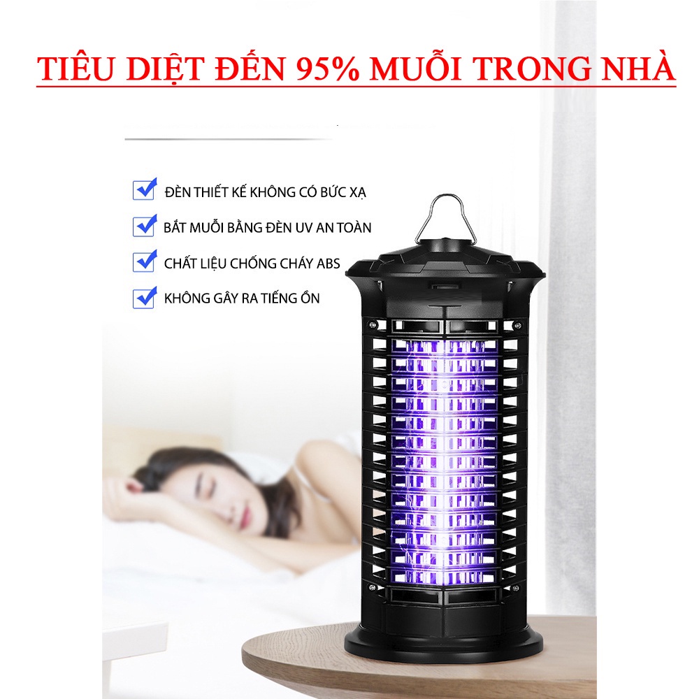 Đèn Bắt Muỗi Công Nghiệp Đèn Không Độc Hại LED 11W Công Suất Cao Ánh Sáng Tím 365 Nano Wave Thu Hút Côn Trùng