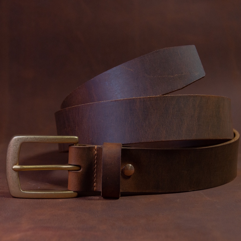 Dây lưng da bò sáp 1 lớp Handmade, size 3.8cm