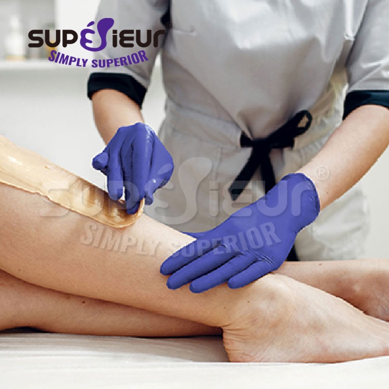 Găng Tay Nitrile Superieur Không bột Màu xanh coban -  Găng tay NBR cao cấp