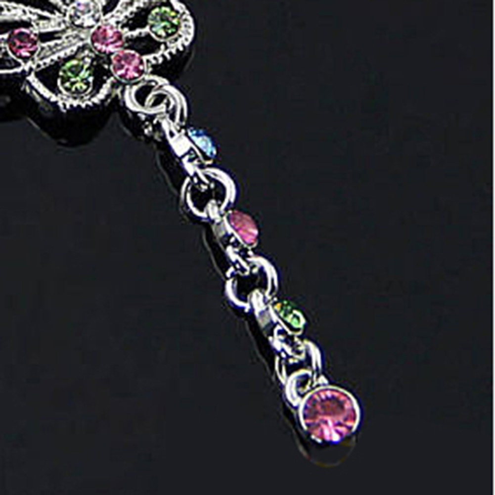 Khuyên rốn hình bươm bướm đính đá nhiều màu sắc