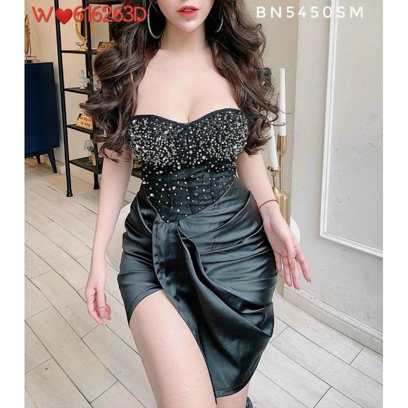 Đầm body kim sa cúp ngực