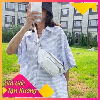 Qn003 ndk13 túi bao tử nam nữ trucky, túi đeo bụng da pu trơn mềm hot trend td 103