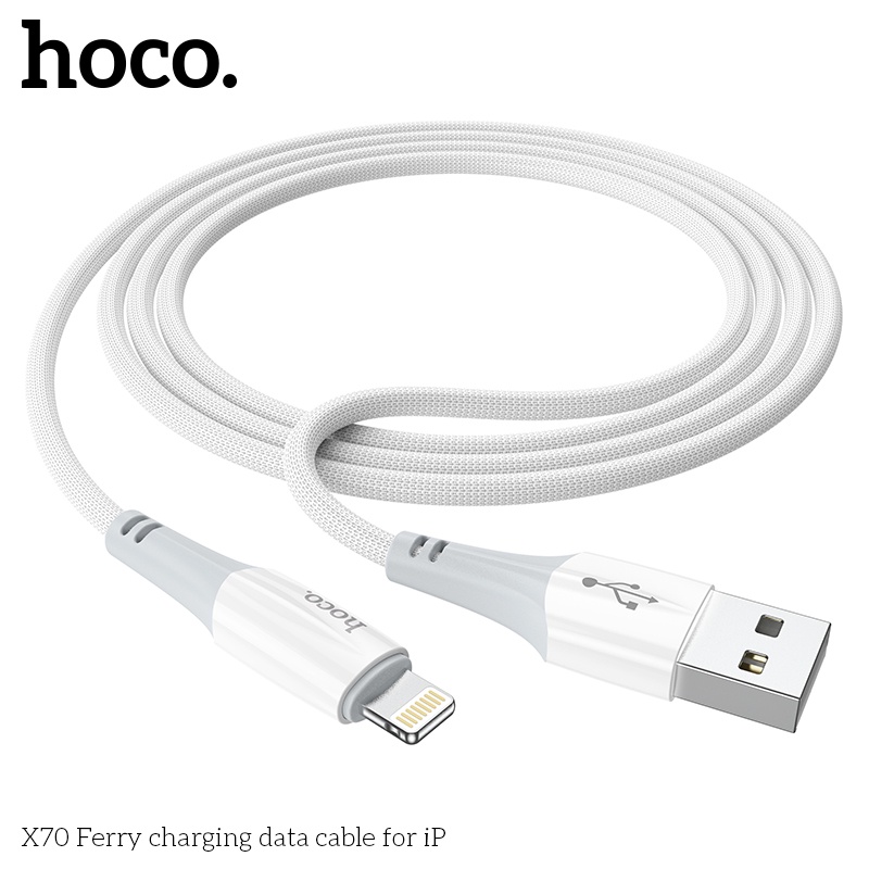 Dây cáp sạc nhanh HOCO. X70 cổng USB 2.4A 1m thích hợp cho iPhone X 8 7 6S Plus 5S SE