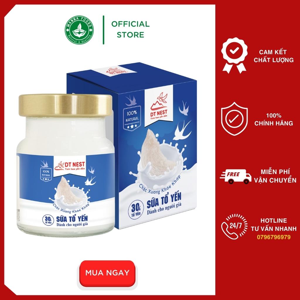 Sữa Tổ Yến dành cho người già (Hũ 70ml), nước yến DTNEST Khánh Hòa với 30% tổ yến cao cấp làm từ 100% sợi yến thật