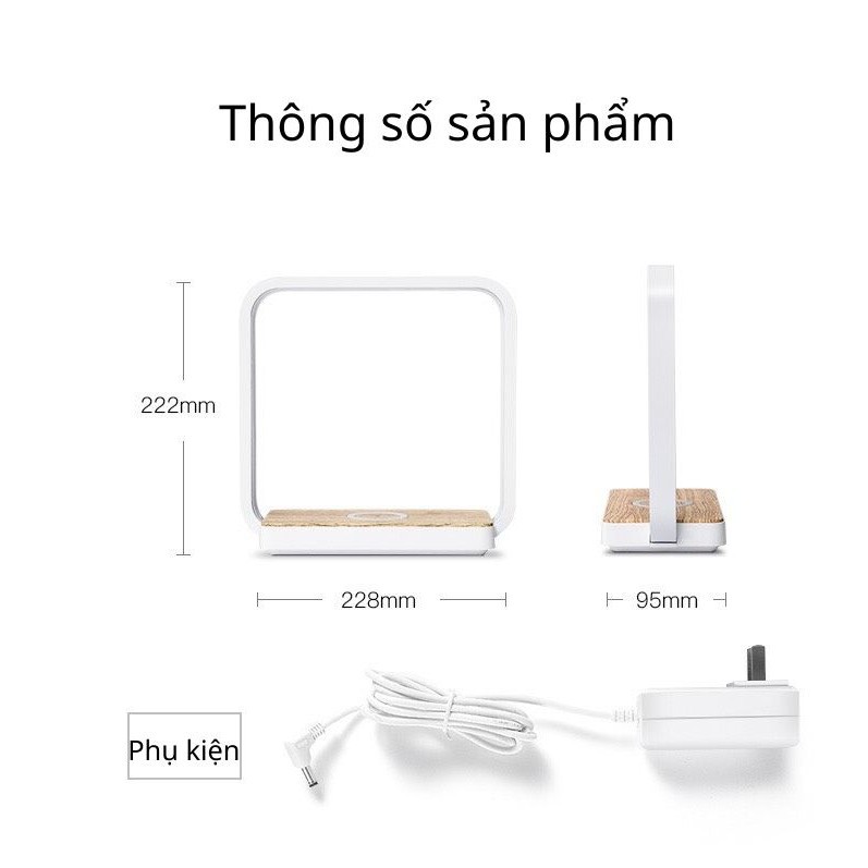 [CHẤT LƯỢNG CAO] Đèn ngủ kiêm đế sạc không dây IPHONE SẠC KHÔNG DÂY ANDROID ĐÈN NGỦ 2TRONG1 ĐÈN BÀN THÔNG MINH