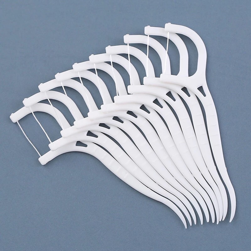 Bộ 50/100 tăm chỉ nha khoa làm sạch kẽ răng chăm sóc vệ sinh răng miệng