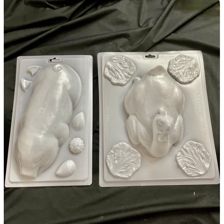 Khuôn Nhựa khuôn động vật Làm Thạch Vĩ Heo Quay Gà Quay