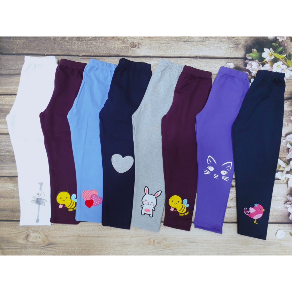 Quần legging thun dài đa dụng nhiều màu dễ phối đồ cho bé