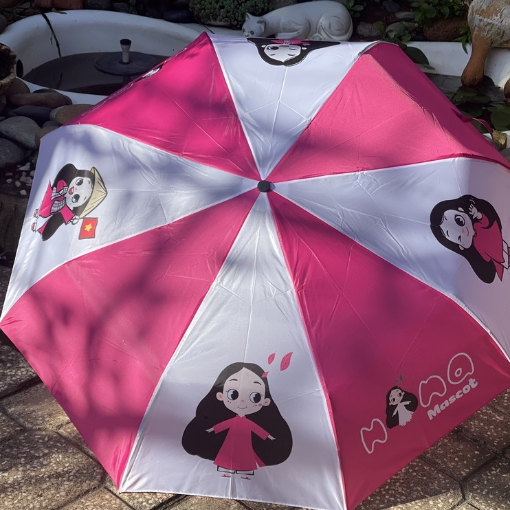 Dù gấp Hana áo dài - Che nắng mưa cao cấp - Hana Mascot
