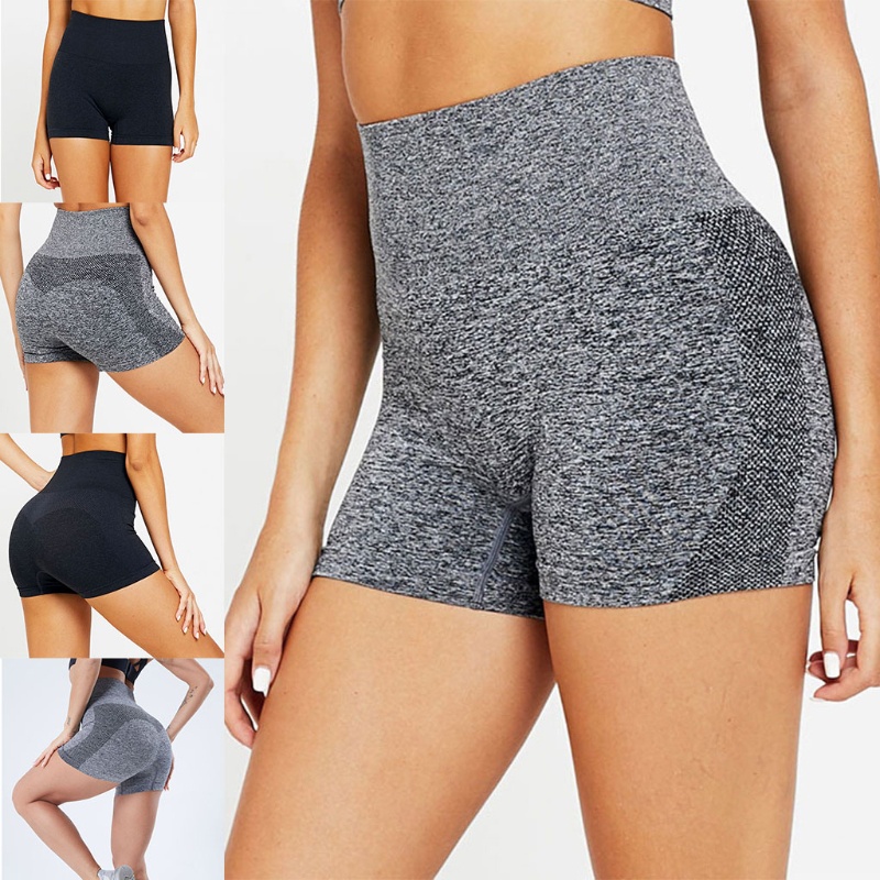 Quần Sooc Thể Thao Lưng Cao Phối Lưới Thoáng Khí Thời Trang Cho Nữ