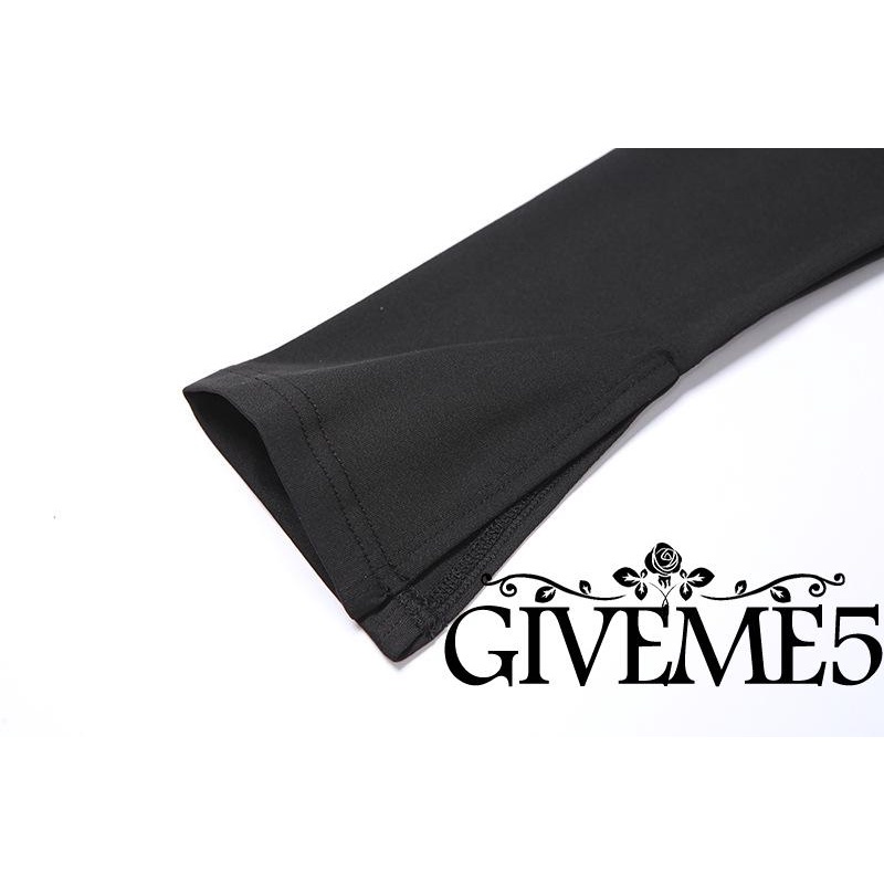 Đầm mini tay dài cổ chữ V màu trơn khoét rỗng size S M L XL cho nữ