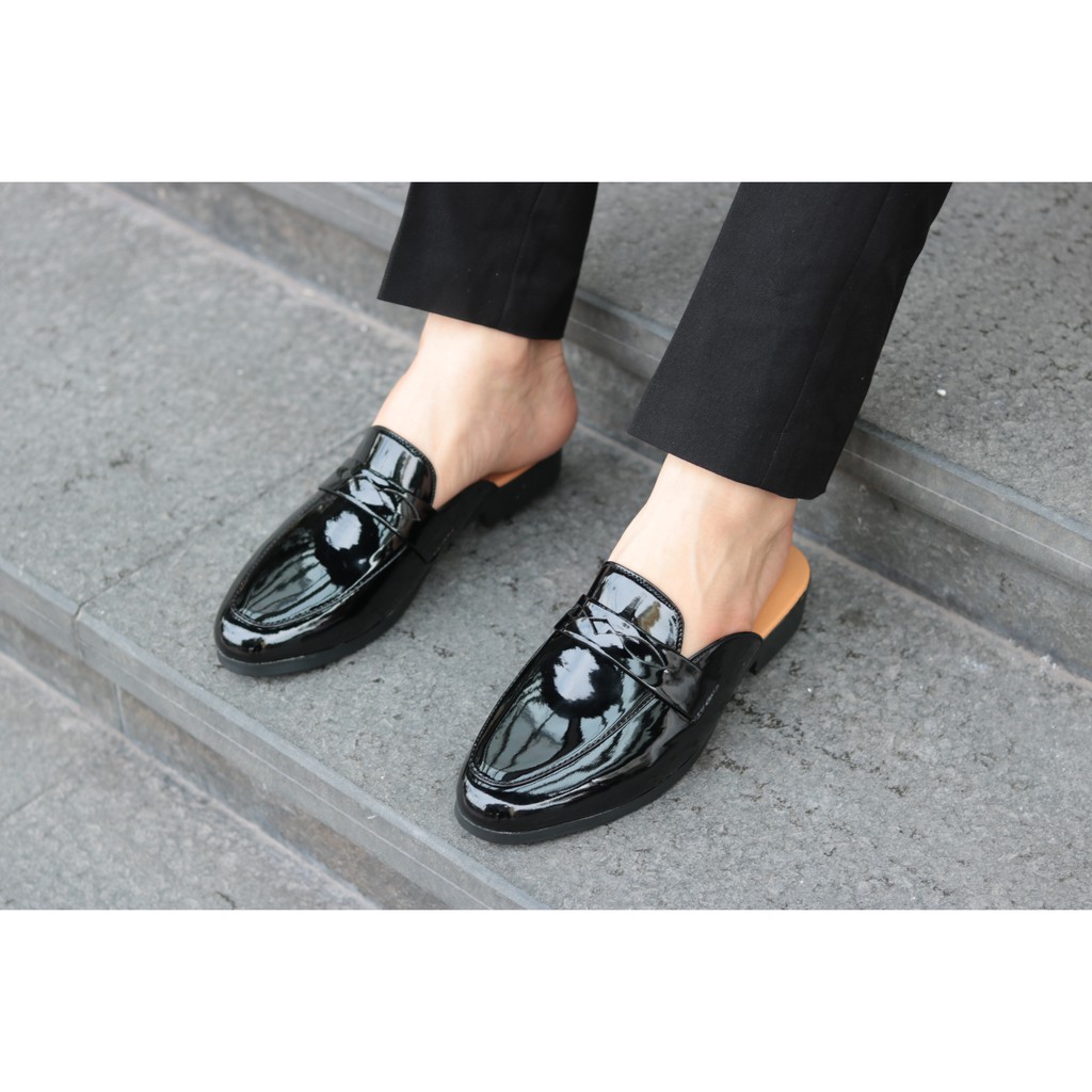 Sục Da Nam,Giày lười Hở Gót,Sục Nam DA BÓNG mùa hè mã L196 | BigBuy360 - bigbuy360.vn