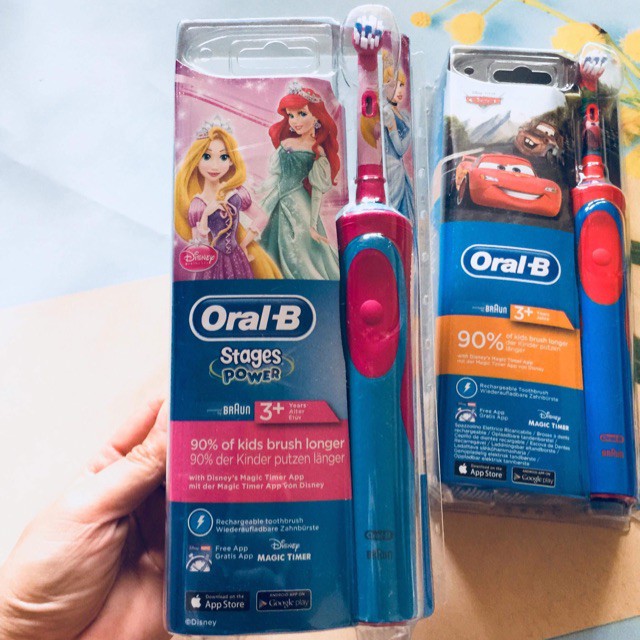 Bàn chải điện oral-b trẻ em, bé trai, bé gái, hàng nội địa Đức made in Germany