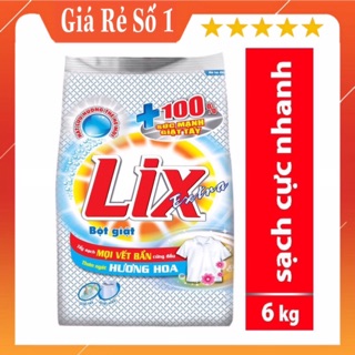 Bột Giặt LIX Extra Hương Hoa 6kg