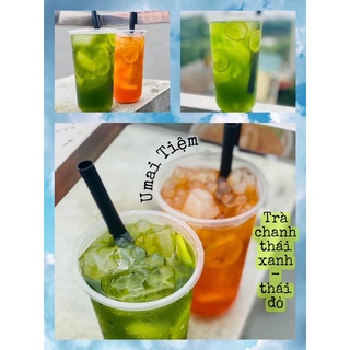 Sét nguyên liệu làm trà Chanh thái xanh - đỏ