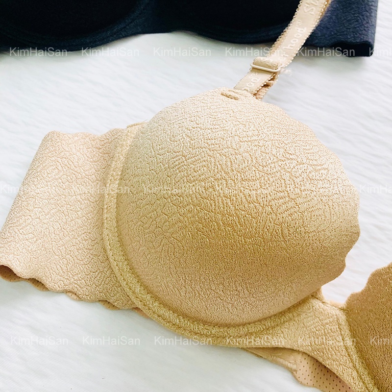 Áo lót Thái nâng ngực Sister Hood su đúc cup V vân chìm đệm bàn tay dày 3cm sang xịn chuẩn form