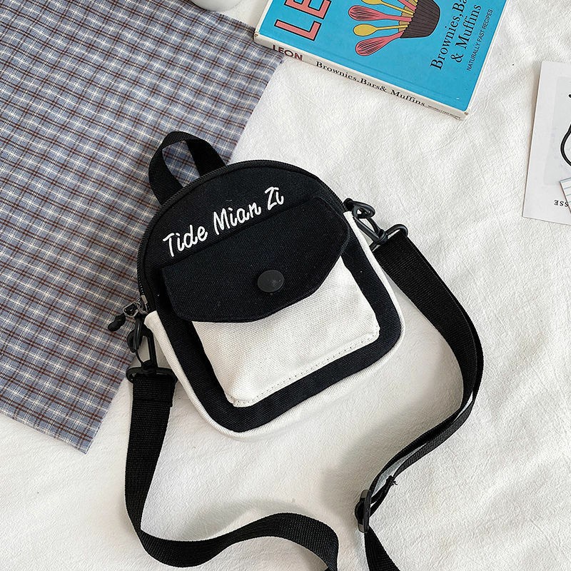 HOT TREND💥 Túi đeo chéo unisex đựng đồ canvas phong cách Hàn Quốc siêu HOT NKV003