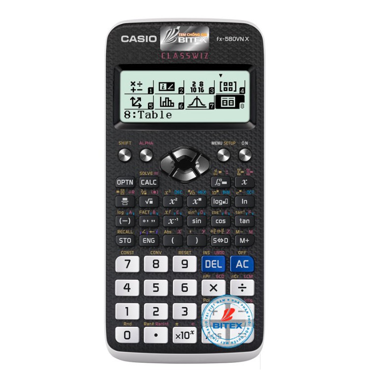 Máy tính CASIO 580VN X hiệu suất cao, tốc độ tính toán nhanh phù hợp với nhiều cấp học từ học sinh, sinh viên.