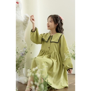 Đầm babydoll cổ thuỷ thủ linen - Mori Babydoll - CARROT FARM