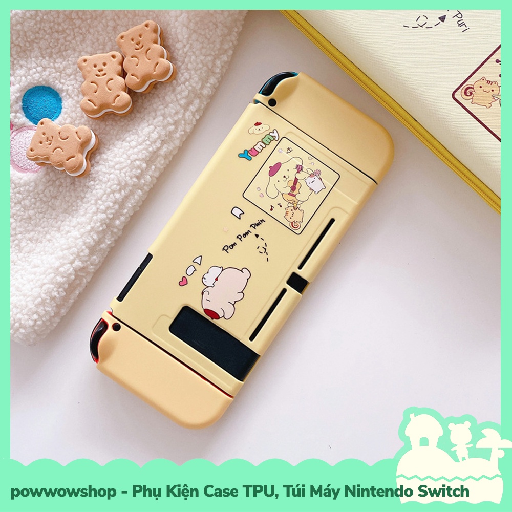 [Sẵn VN - Hỏa Tốc] Phụ Kiện Case Ốp TPU Dẻo, Túi Đựng Máy Cho Máy Game Cầm Tay Nintendo Switch Pompom Cat &amp; Purin