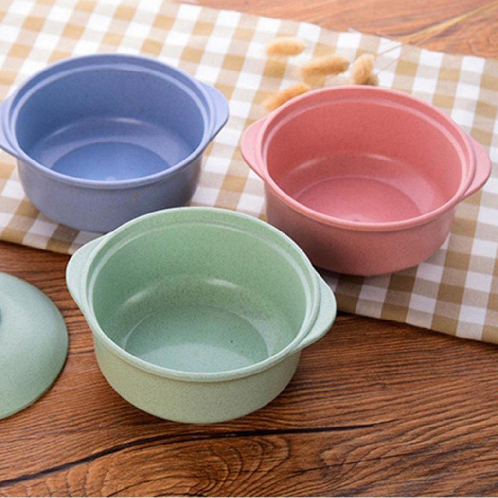 IVORY Tô Ăn Mì Ăn Liền Gọn Nhẹ Chống Rơi Kèm Nắp Đậy Cho Nhà Bếp