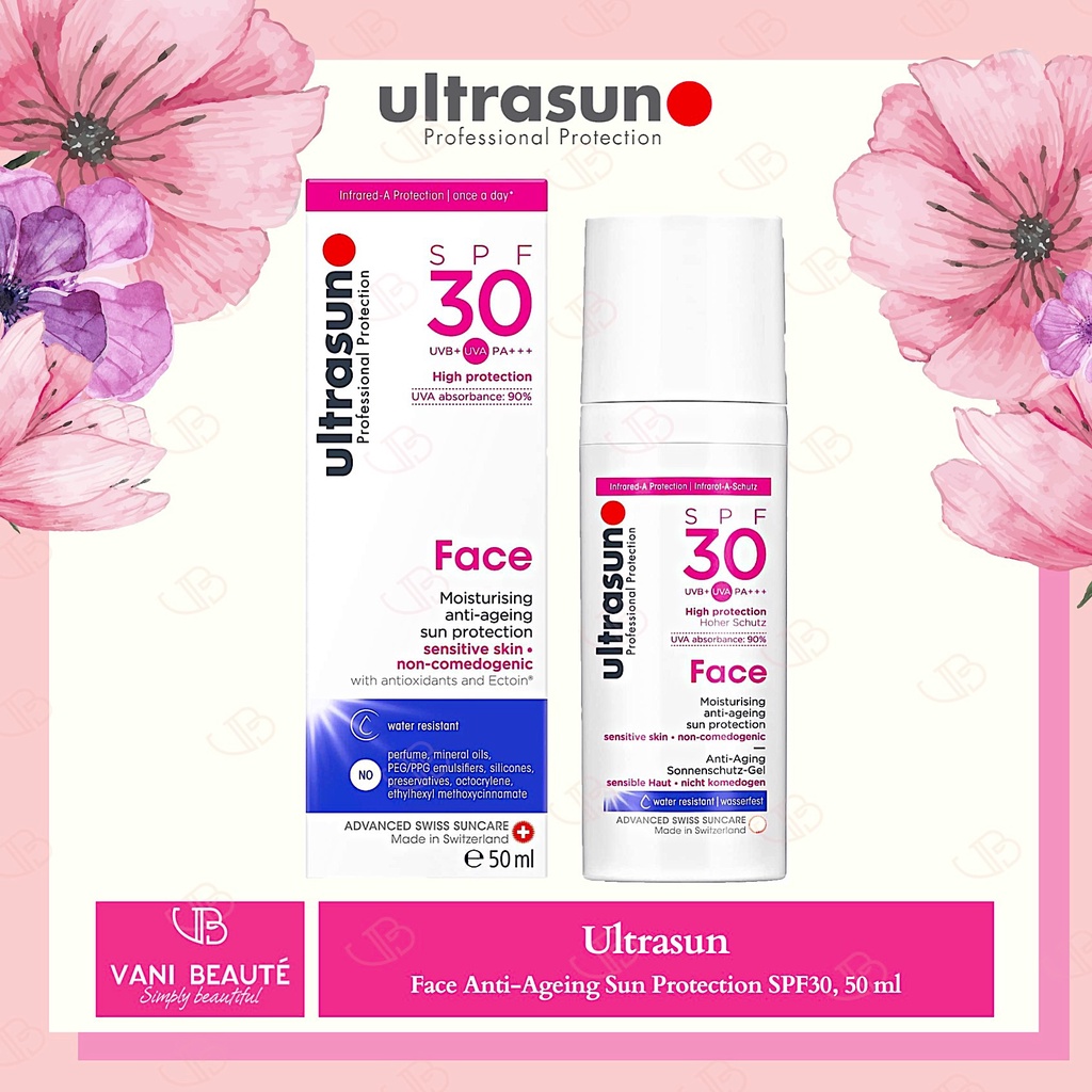 Kem chống nắng Ultrasun Hồng cho da nhạy cảm Face Anti-Ageing Sun Protection SPF30, 50 ml