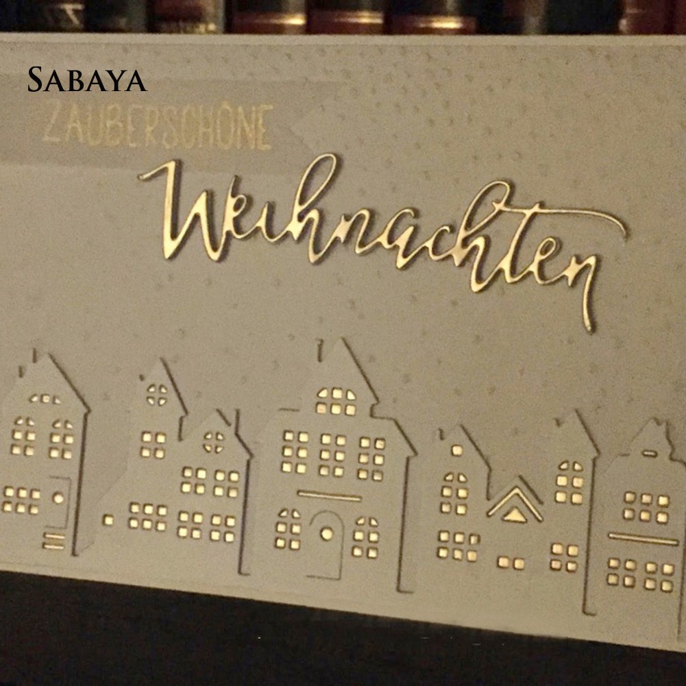 Khuôn Cắt Giấy Bằng Kim Loại Hình Ngôi Nhà Dùng Để Trang Trí Sổ Thủ Công