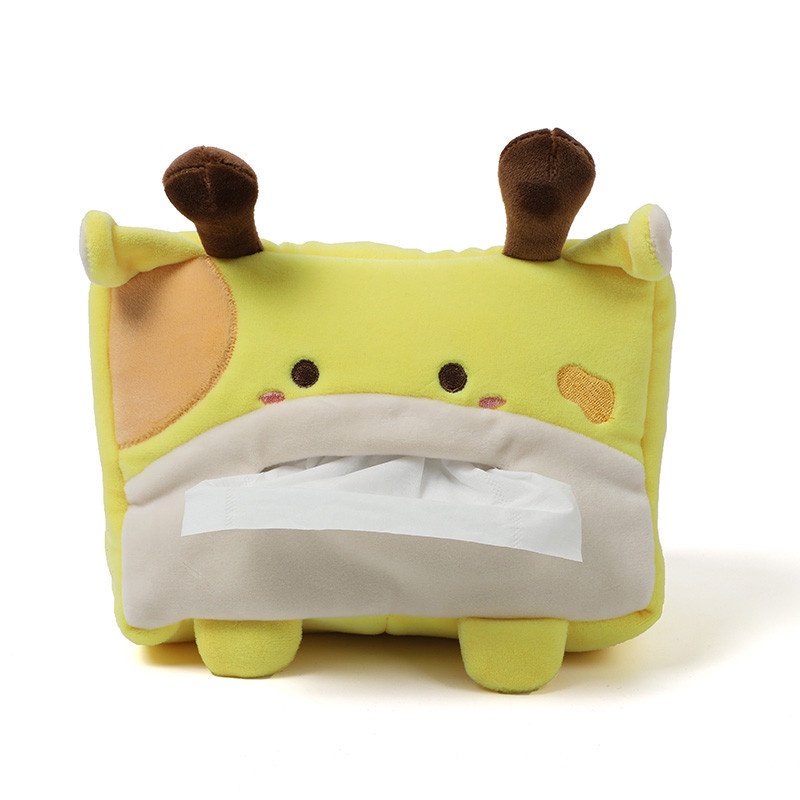 Hộp Đựng Khăn Giấy Gắn Ghế Ngồi Xe Hơi Họa Tiết Hoạt Hình Dễ Thương