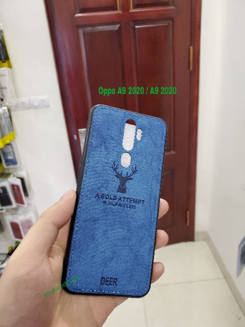 Ốp lưng Oppo A9 2020 / A5 2020 chống sốc vải đầu hươu cao cấp