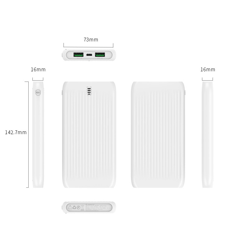 Pin Sạc dự phòng Polymer 10,000mAh ORICO K10S - Hàng Chính Hãng