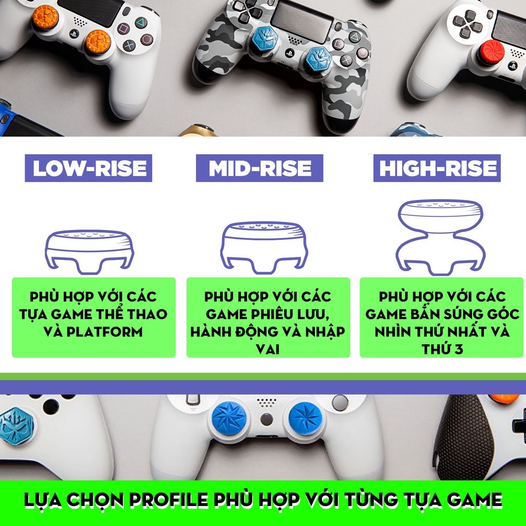 Núm bọc cần analog KontrolFreek FPS Freek Galaxy - PS4/PS5 - Màu Tím