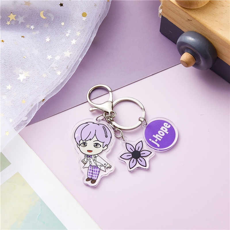 Móc Khóa Hoạt Hình K-pop BT21 Dễ Thương