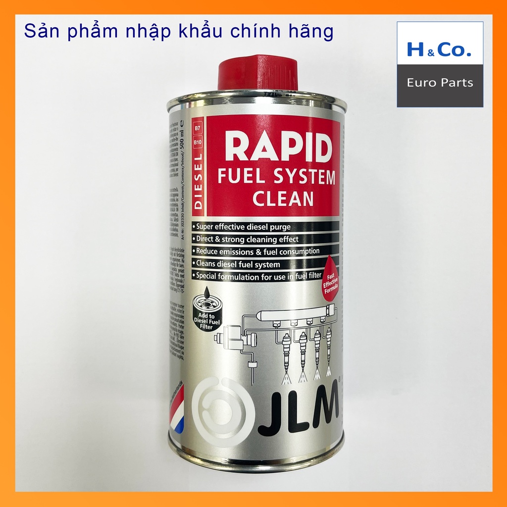 Phụ gia làm sạch hệ thống nhiên liệu DIESEL cho ô tô động cơ dầu diesel (JLM Rapid Fuel System Clean) J02330 - 500ml