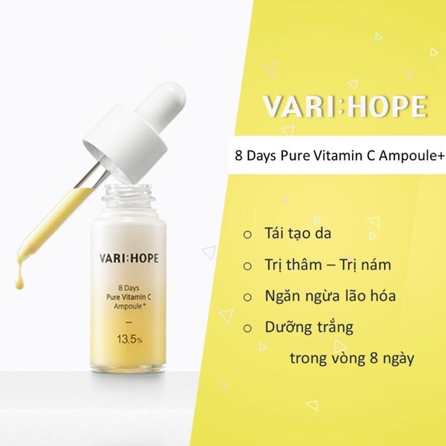 Serum dưỡng trắng mờ thâm Vari Hope